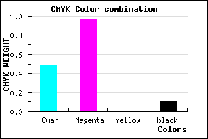#7608E2 color CMYK mixer