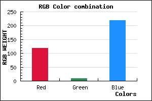 rgb background color #7609DB mixer