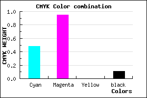#770CE4 color CMYK mixer