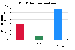 rgb background color #771AE0 mixer