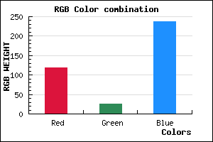 rgb background color #771AEE mixer