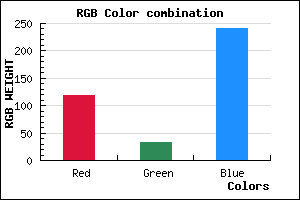 rgb background color #7720F0 mixer