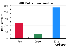 rgb background color #7722EC mixer