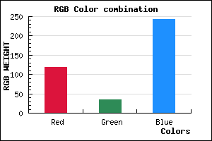 rgb background color #7722F2 mixer