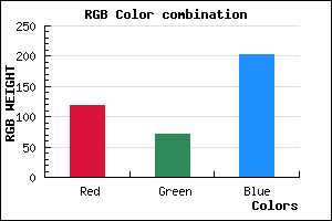 rgb background color #7748CB mixer