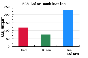 rgb background color #774BE5 mixer