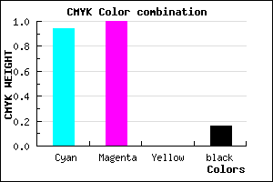 #0C00D7 color CMYK mixer