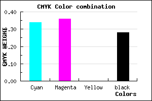 #7975B7 color CMYK mixer