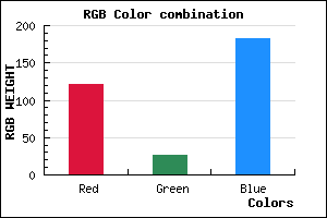 rgb background color #791BB7 mixer