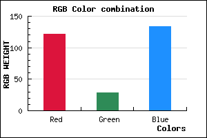 rgb background color #791C86 mixer