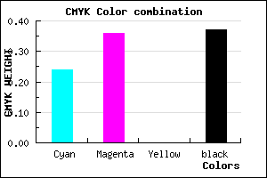 #7A66A0 color CMYK mixer