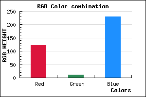 rgb background color #7A0BE6 mixer