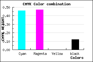 #7A76E0 color CMYK mixer