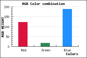 rgb background color #7A12BC mixer