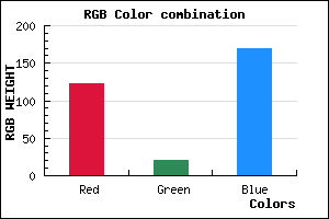 rgb background color #7A14AA mixer