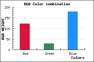 rgb background color #7A1DB3 mixer
