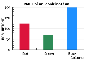 rgb background color #7A45C6 mixer