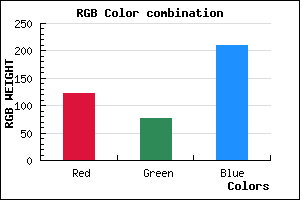 rgb background color #7A4CD1 mixer