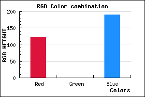 rgb background color #7B00BE mixer