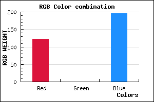 rgb background color #7B00C3 mixer