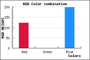 rgb background color #7B00C6 mixer