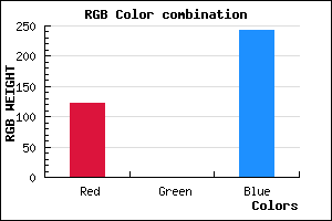 rgb background color #7B00F2 mixer