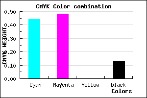 #7B73DD color CMYK mixer