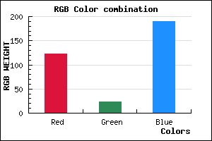 rgb background color #7B18BE mixer