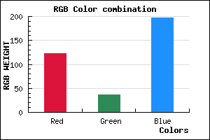 rgb background color #7B24C5 mixer