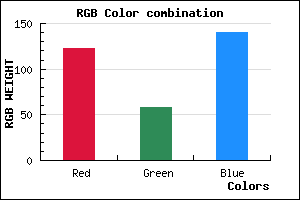 rgb background color #7B3A8C mixer