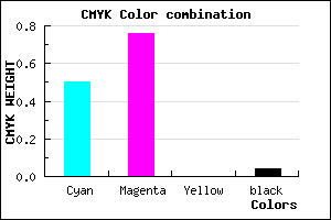 #7B3BF6 color CMYK mixer