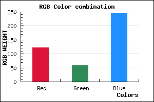 rgb background color #7B3BF6 mixer