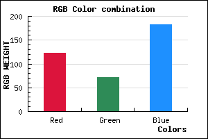 rgb background color #7B48B7 mixer