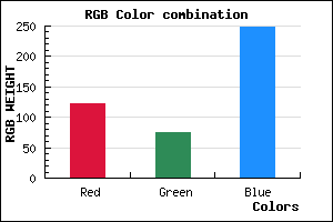 rgb background color #7B4BF9 mixer