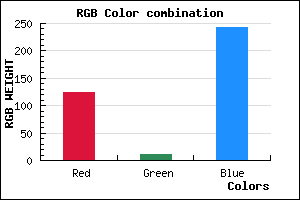 rgb background color #7C0BF2 mixer