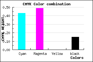 #7C6FD9 color CMYK mixer