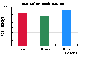 rgb background color #7C7288 mixer
