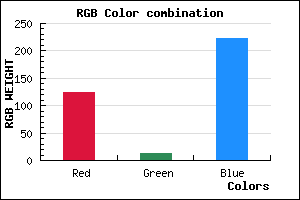 rgb background color #7C0CDE mixer