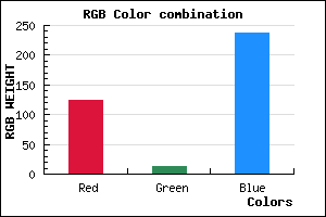 rgb background color #7C0CEE mixer