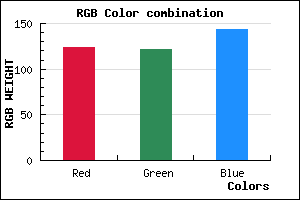 rgb background color #7C798F mixer