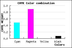 #7C1AEE color CMYK mixer
