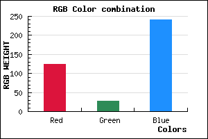 rgb background color #7C1BF1 mixer