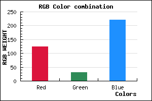 rgb background color #7C1FDD mixer