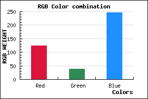 rgb background color #7C26F6 mixer