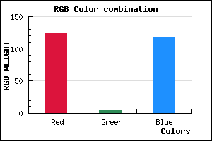 rgb background color #7C0476 mixer