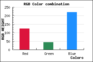 rgb background color #7C2BDD mixer