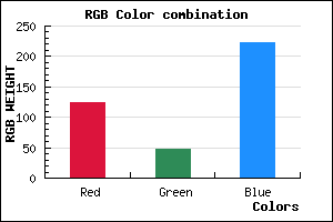 rgb background color #7C2FDF mixer