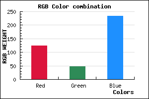 rgb background color #7C30E9 mixer