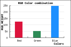 rgb background color #7C34F6 mixer