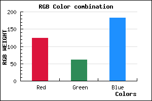 rgb background color #7C3EB6 mixer
